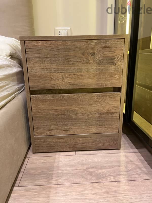 كومود خشب بني جديد bedside table brown wood new 0