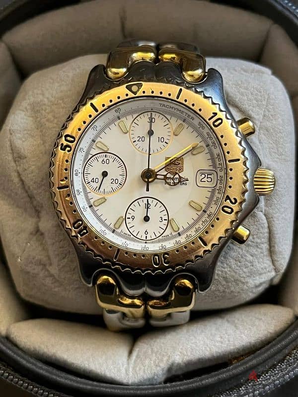 ساعه tag heuer اوتوماتيك ماكينه الشاهيره 7750 كونوجراف سويسري اصلي 0