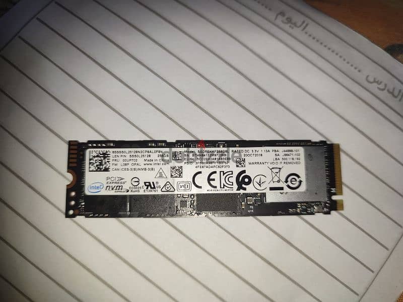 هارد intel 256 SSD M. 2 nvme 1