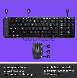 Logitech MK220 Wireless Keyboard And Mouse (English & Arabic Layout) 2