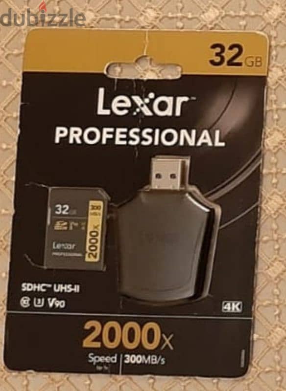 Lexar sd card 32gb 2000x with reader 1