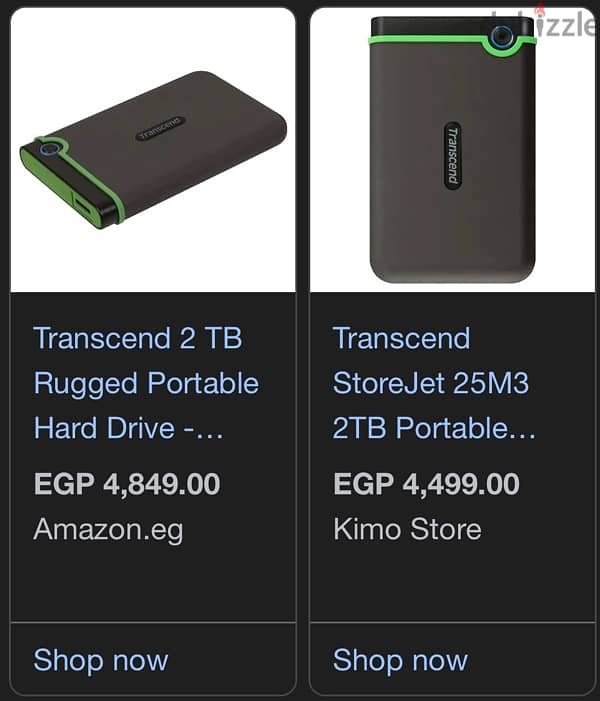 Transcend 2TB HDD external Hard Disk Drive portable rugged 3