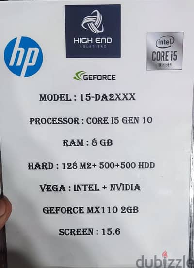 laptop HP 15-DAXXX