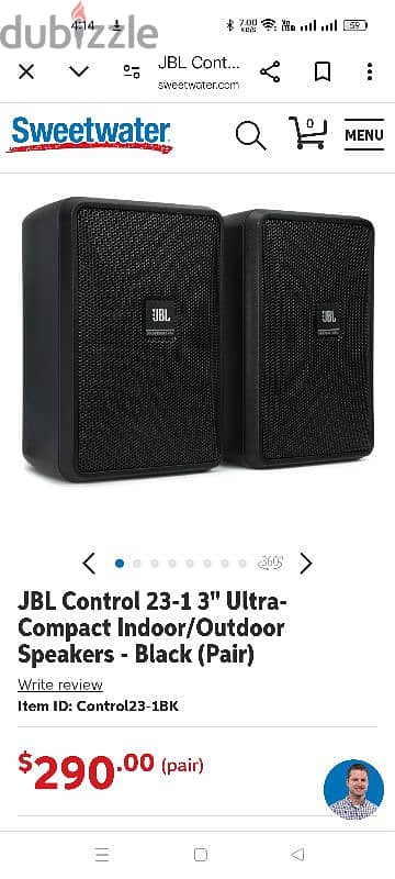 4 Jbl Control 23-1 + Amplifier Jbl CSA-180z 6