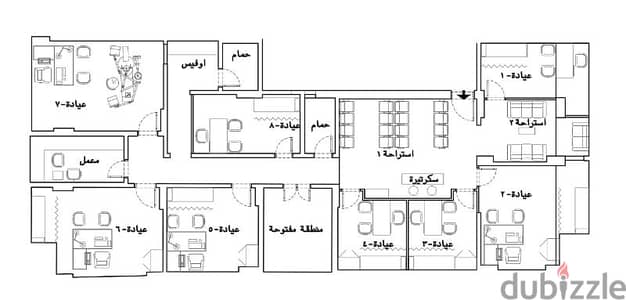 عيادات للايجار شارع ٩ الرئيسي