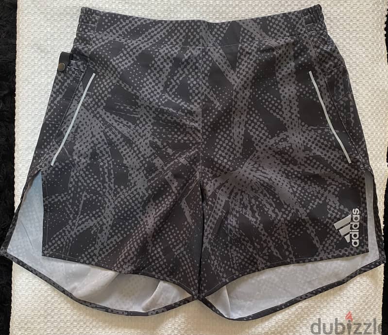 adidas Running palm print short  شورت اديداس اوريجينال للجري وللتدريب 0