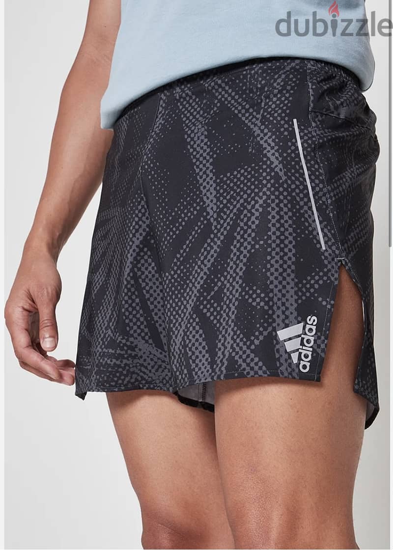 adidas Running palm print short  شورت اديداس اوريجينال للجري وللتدريب 6