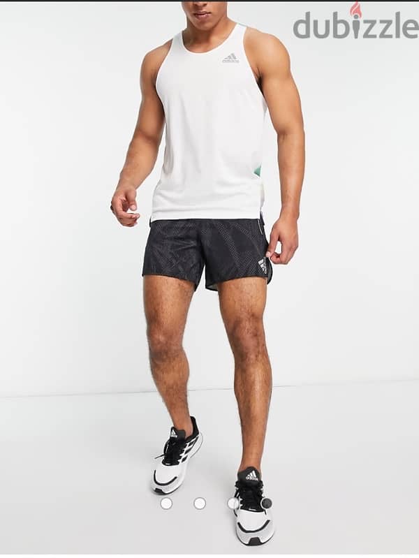 adidas Running palm print short  شورت اديداس اوريجينال للجري وللتدريب 7