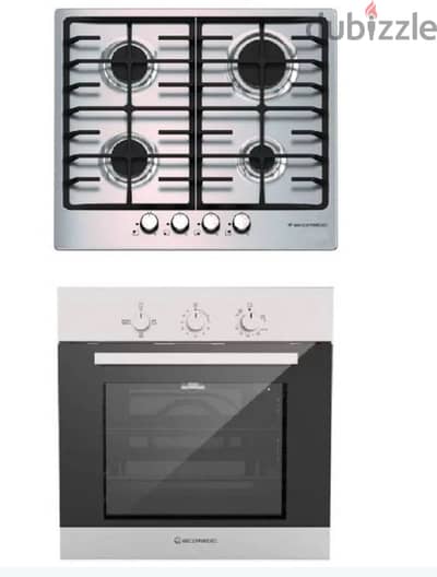 Ecomatic built in gas hob 60 cm  + built in gas oven 60 cm