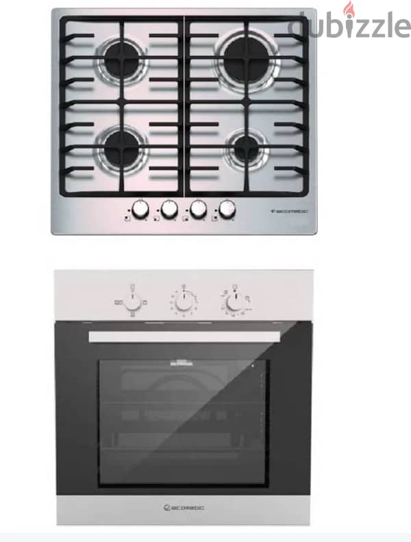 Ecomatic built in gas hob 60 cm  + built in gas oven 60 cm 0