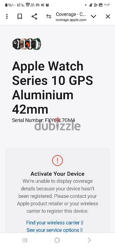 Apple watch series 10 42 no active open box