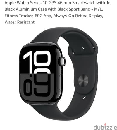 Apple watch series 10 jet black 46 mm