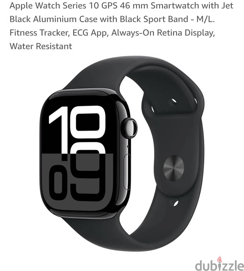 Apple watch series 10 jet black 46 mm 0