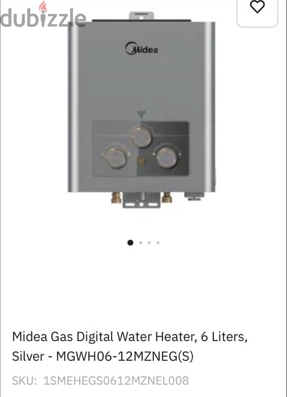 Midea Gas Digital Water heater 6liter 0