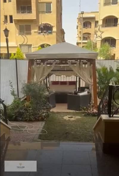 Apartment with garden ready to move fully finished in acacia direct on elsadat road nearest to alrehab city