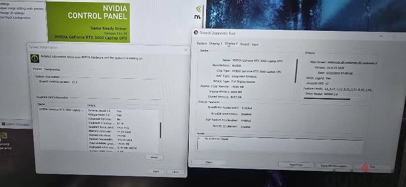 Asus tuff F15 i7 11H NVIDIA RTX 3060 كسر زيور 8