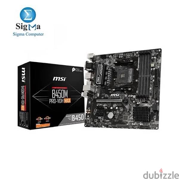 MSI PRO B450M PRO-VDH MAX mother board 0