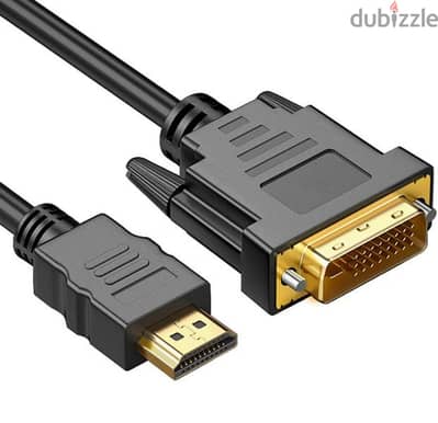 كابل HDMI TO DVI لأجهزة الكمبيوتر والشاشات والرسيفرات