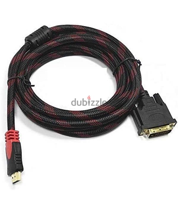 كابل HDMI TO DVI لأجهزة الكمبيوتر والشاشات والرسيفرات 1