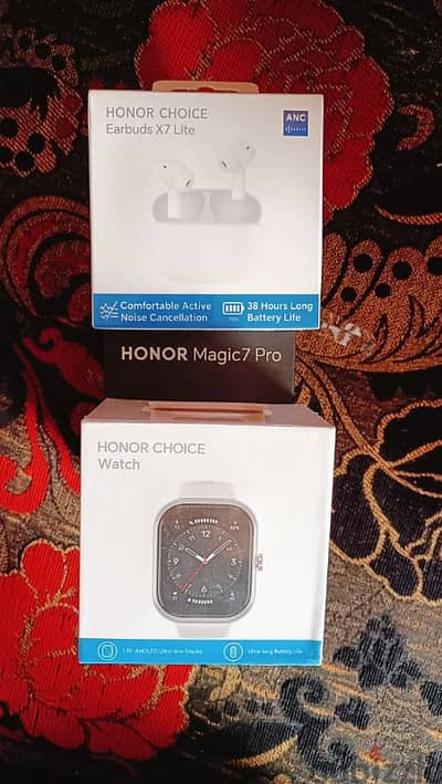 ساعة هونور  honor choice watch +سماعة هونر x7 lite