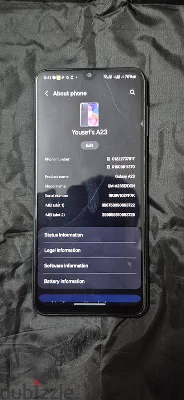 Samsung A23 بحالة كسر زيرو 0