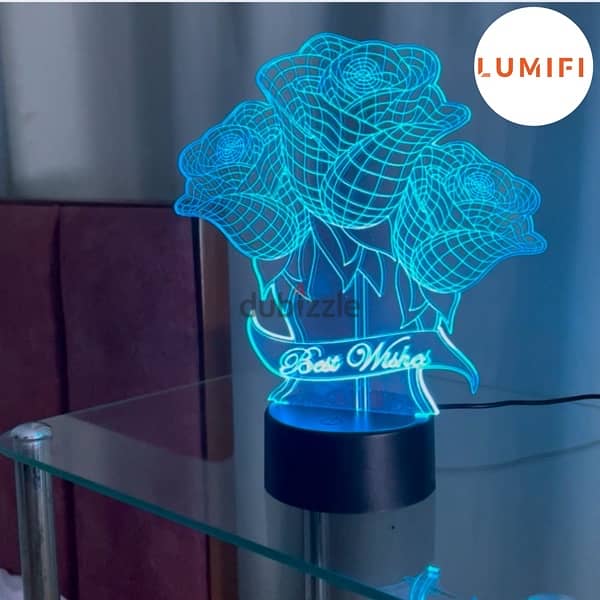 ديكور عصري 3D Acrylic مع 16 لون LED وتحكم من برنامج 2