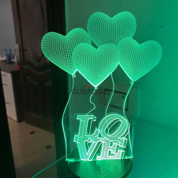 ديكور عصري 3D Acrylic مع 16 لون LED وتحكم من برنامج 5