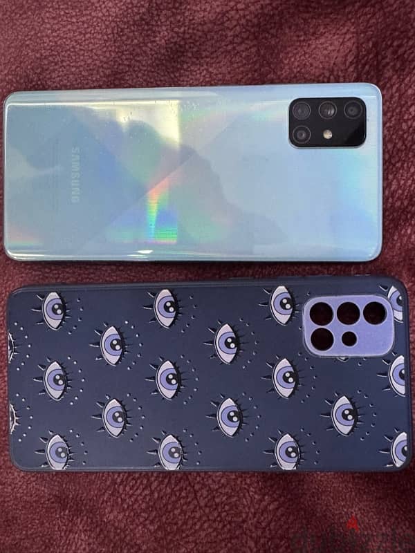 Samsung A71 8/128 GB prism cursh blue with box 1