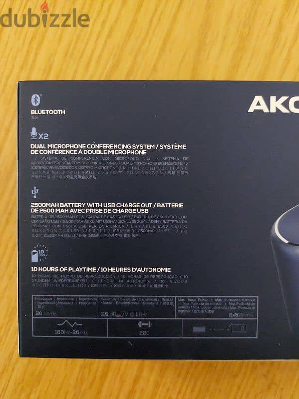 AKG S30 All in One Travel Bluetooth Wireless Speaker - Blue 2