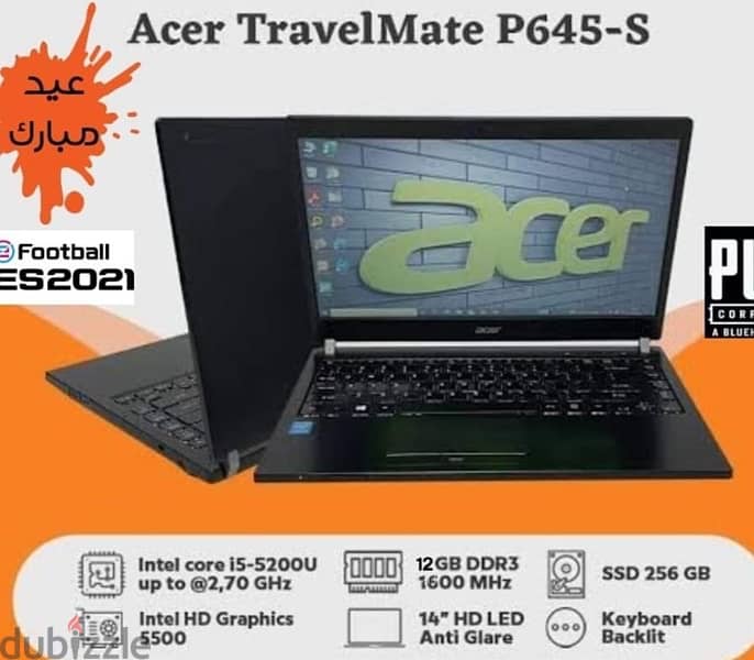 للبيع لابتوب Acer TravelMate P645-S - حالة ممتازة 3