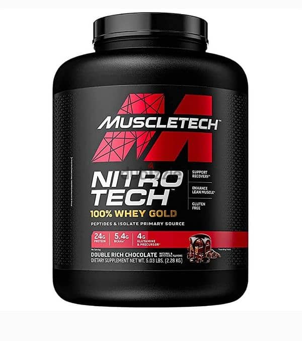 : MuscleTech NitroTech 100% Whey Gold - نكهة الشوكولاتة 0