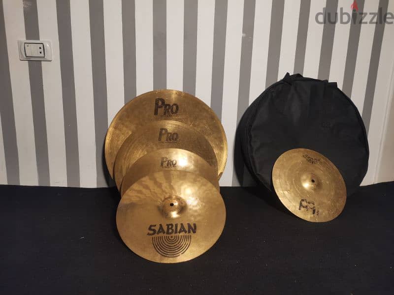 نحاس درامز احمر Cymbals set سابيان Sabian مينل Minel 2