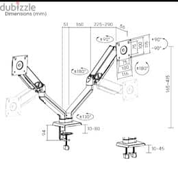 Dual monotor arm 1