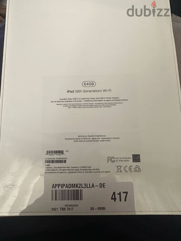 Apple iPad 9 genration64 GB new and sealed 1