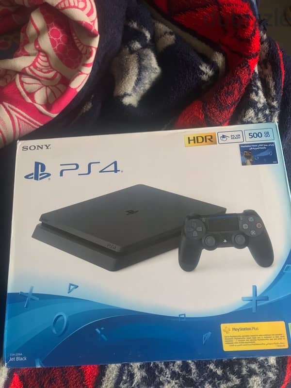 Play station 4 slim 500gb for sale with the box zeroooo 1