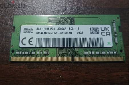 عدد ٢ رام لاب توب DDr3 & Ddr4  8G & 2G