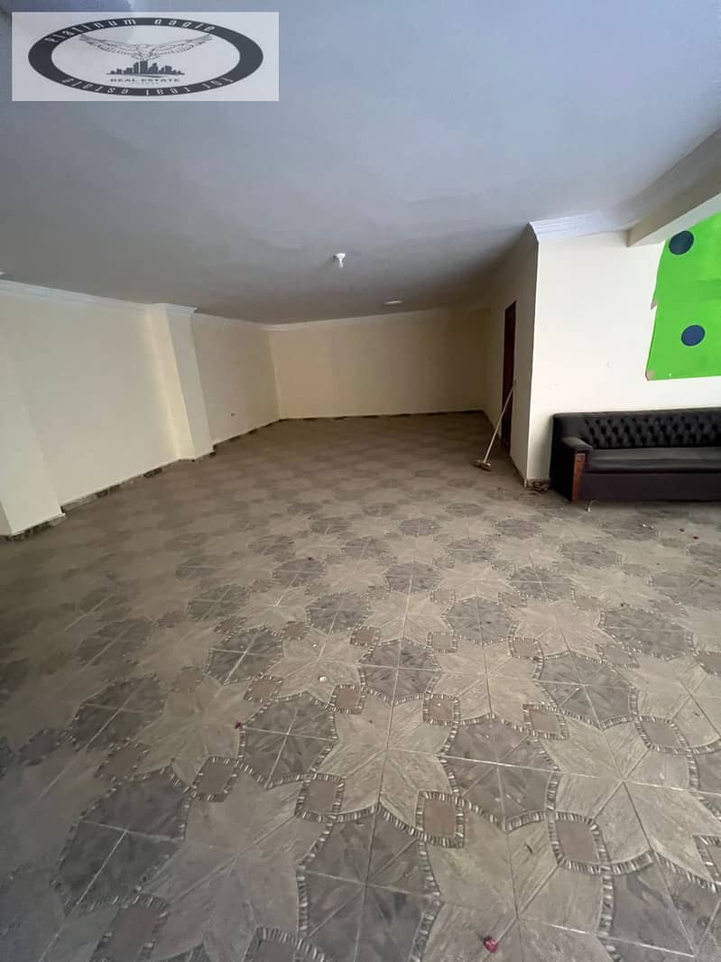 Basement for rent, residential or administrative, National Defense Villas Compound, near Mohamed Naguib Axis Suitable for all activities With a privat 0