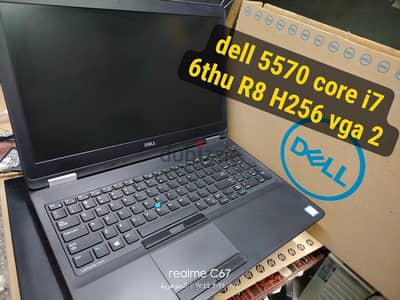 dell 5570 i7 6th Ram 8 Hard 256 Vga 2 giga