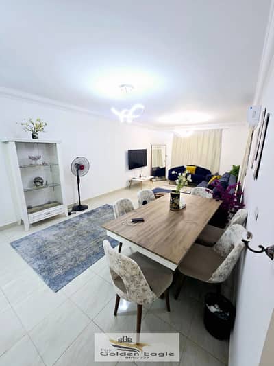 square meter furnished apartment for rent in Madinaty B10, the most requested model, with hotel-style furnishing and wide garden view.