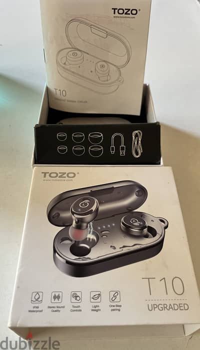 TOZO T10 Upgraded TWS Bluetooth 5.0 Earbuds Wireless بلوتوث ايربودز