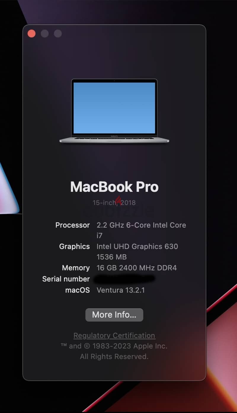 For Sell Macbook Pro 2018 15.6 inch Touch Bar (Space Gray) 5