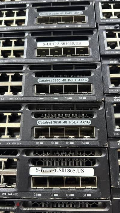 سويتش سيسكو 48بورت Cisco Catalyst 3650 48P PoE+ uplink 1G