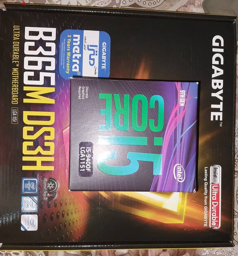 I5 9400F + B365M DS3H (CPU + Motherboard) 0