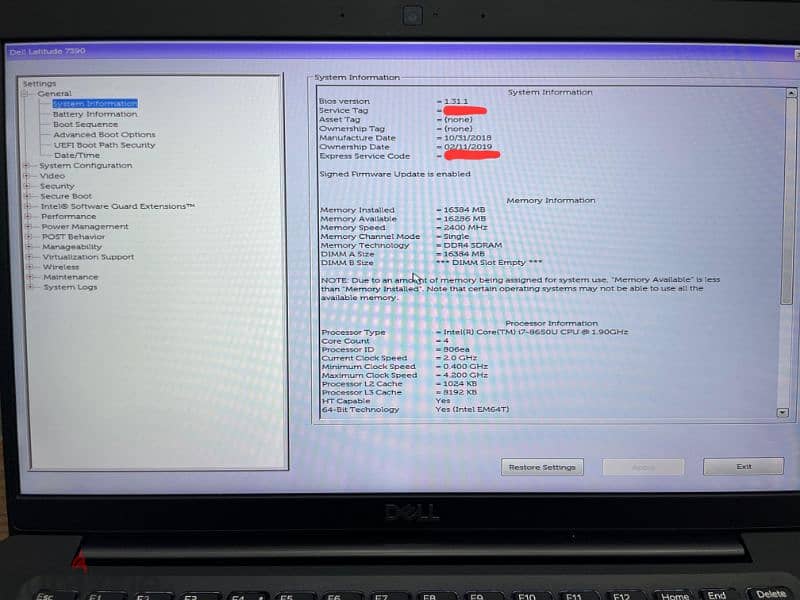 Dell latitude 7390 Touch Screen 5