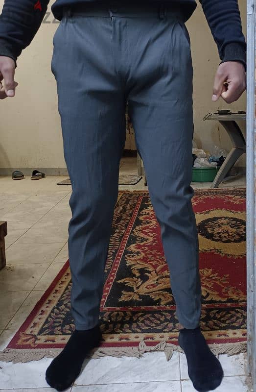 بنطلون كلاسيك رمادى  Classic gray trousers 0