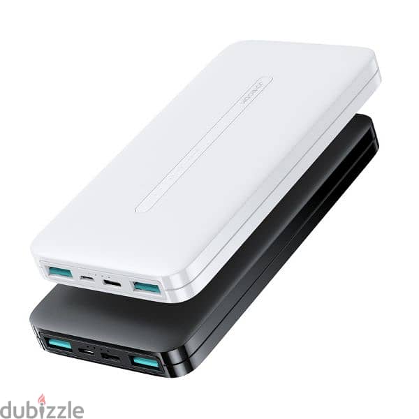 • "مع Power Bank Joyroom 10000mAh T012، خليه تلفونك دايماً مشحون!  شحن 2