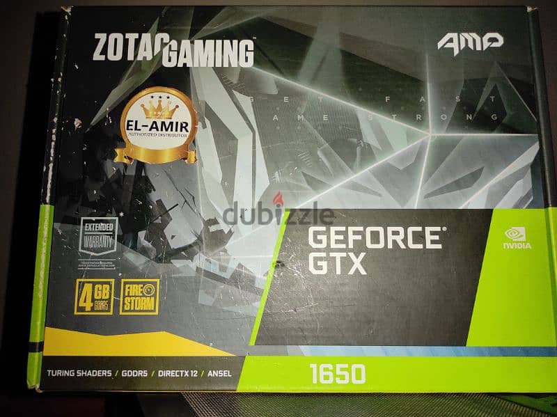 ZOTAC Gaming Nvidia GeForce GTX 1650 AMP 4GB GDDR5 3