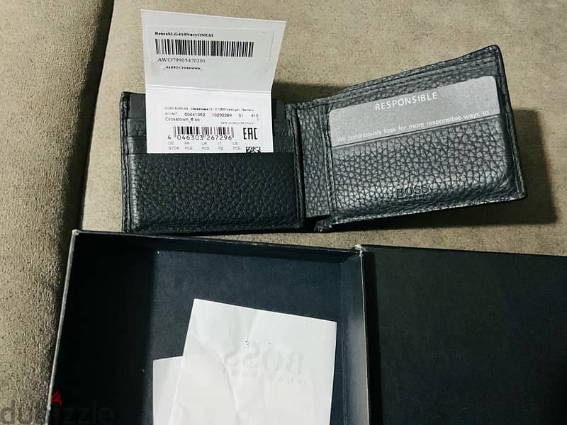 HUGO BOSS-Wallet with flap Classic Grained Black 0