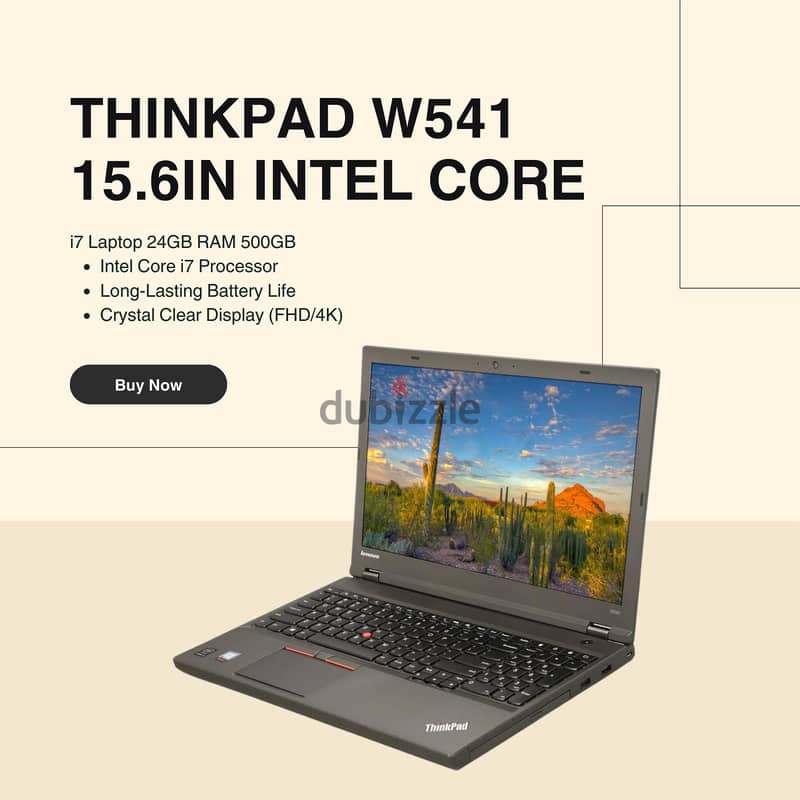 Lenovo ThinkPad W541 15.6 in Intel Core i7 Laptop 24GB RAM 500GB 5