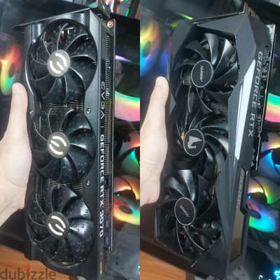 كارت فيجا اعلى موديل AORUS MASTER RTX 3070 بحالة ممتازة - ب شاشة LCD